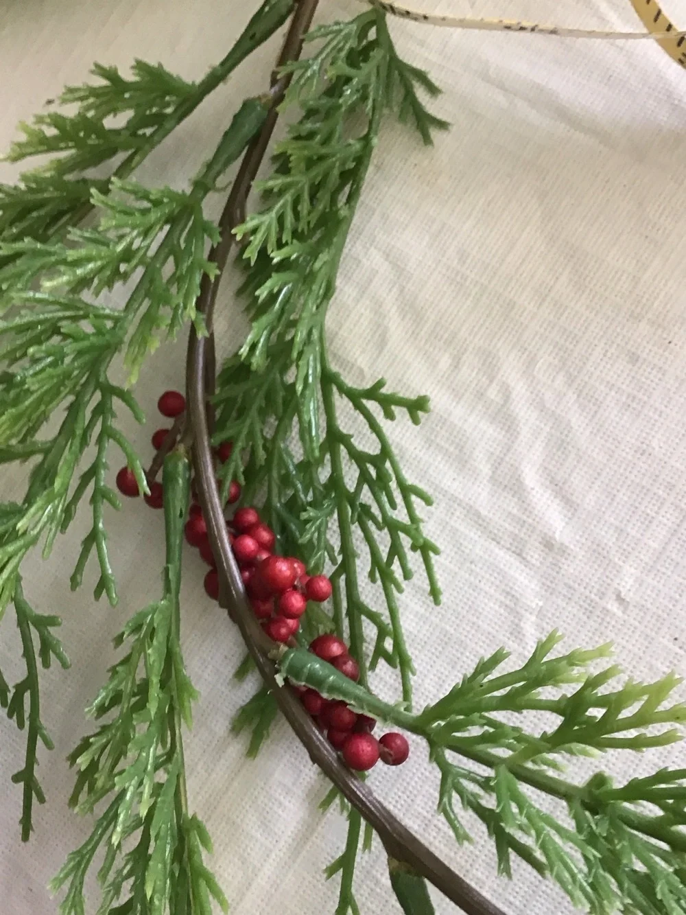 Ashland Green Cedar Garland with Red Berry Accents